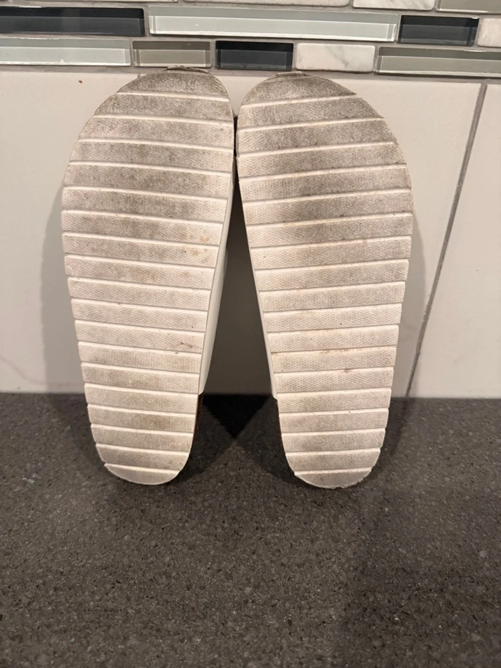 Time and Tru White Double-Buckle Slingback Sandals - Picture 8 of 9